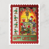 小妖精や小人アットホーム シーズンポストカード (正面)