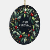 小妖精や小人アップして再びクリスマスの装飾 セラミックオーナメント (右)