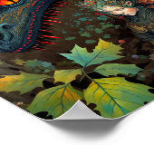 小妖精や小人アンドドラゴンファンタジーアート ポスター (角)