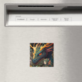 小妖精や小人アンドドラゴンファンタジーアート マグネット (インサイチュ (食洗機))