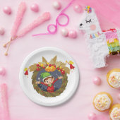 小妖精や小人インアクリスマスリース紙プレート ペーパープレート (パーティー)