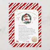 小妖精や小人ウェルカムレター 招待状 (正面/裏面)