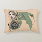 小妖精や小人ウォリアドラゴンファンタジー アクセントクッション (正面)