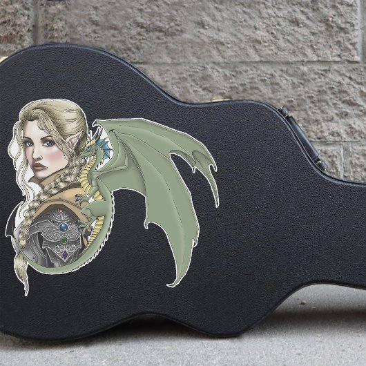 小妖精や小人ウォリアドラゴンファンタジー シール