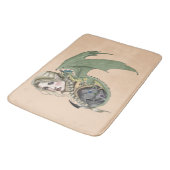 小妖精や小人ウォリアドラゴンファンタジー バスマット (アングル)