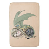 小妖精や小人ウォリアドラゴンファンタジー バスマット (正面縦)
