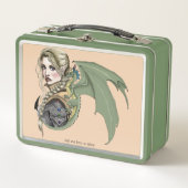 小妖精や小人ウォリアドラゴンファンタジー メタルランチボックス (正面)