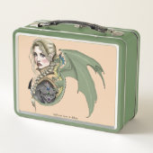 小妖精や小人ウォリアドラゴンファンタジー メタルランチボックス (裏面)