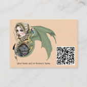 小妖精や小人ウォリアドラゴンファンタジー 名刺 (正面)