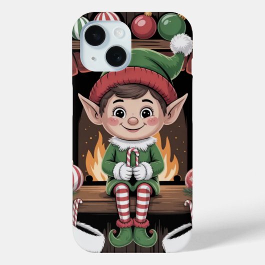 小妖精や小人オンシェルフクリスマスかわいいiPhone / iPadケース Case-Mate iPhoneケース (裏面)