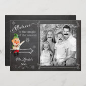 小妖精や小人オンシェルフ |口ひげホリデイカード シーズンカード (正面/裏面)