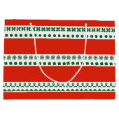 小妖精や小人カスタム犬を含む6人の家族おもしろい ラージペーパーバッグ (裏面)