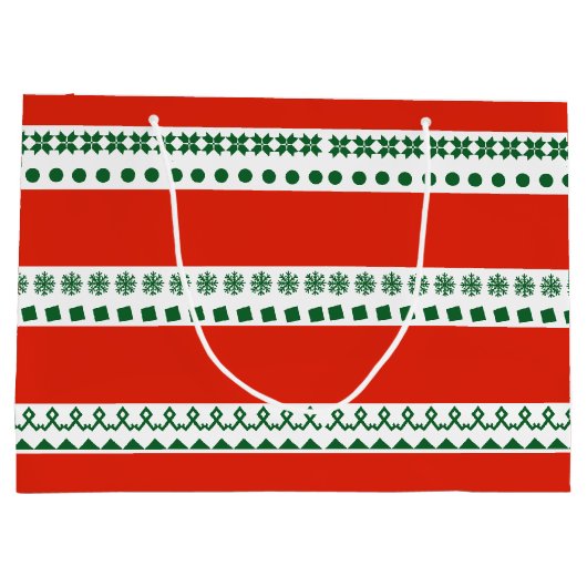 小妖精や小人カスタム犬を含む6人の家族おもしろい ラージペーパーバッグ (裏面)