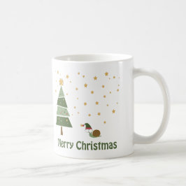 小妖精や小人カタツムリのクリスマスシーン コーヒーマグカップ