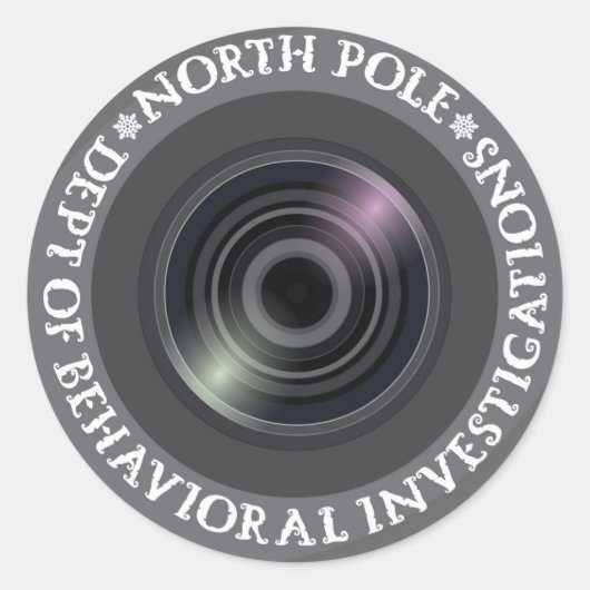 小妖精や小人カメラのシール ラウンドシール (正面)