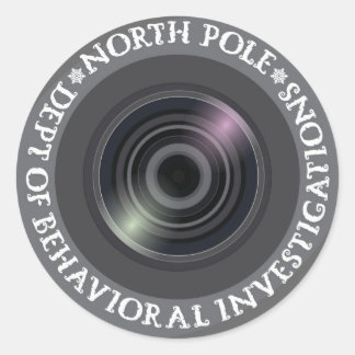 小妖精や小人カメラのシール ラウンドシール