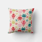 小妖精や小人カラフルコート及び靴パターン クッション (裏面)