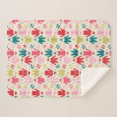 小妖精や小人カラフルコート及び靴パターン シェルパブランケット (正面(横))