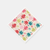 小妖精や小人カラフルコート及び靴パターン スタンダードカクテルナプキン (角)