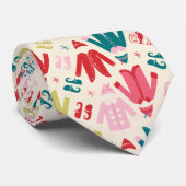 小妖精や小人カラフルコート及び靴パターン ネクタイ (ロール)