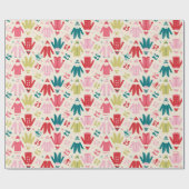 小妖精や小人カラフルコート及び靴パターン ラッピングペーパー (フラット)