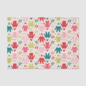 小妖精や小人カラフルコート及び靴パターン 薄葉紙 (正面)