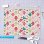 小妖精や小人カラフルコート及び靴パターン 薄葉紙 (クラフト)