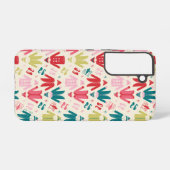 小妖精や小人カラフルコート及び靴パターン SAMSUNG GALAXYケース (裏面横)