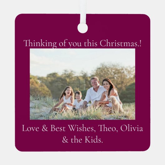 小妖精や小人カルテットクリスマスフォトツリーオーナメント メタルオーナメント (裏面)