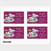 小妖精や小人カルテットクリスマスプレゼント長方形ギフトラベル 長方形シール (シート)