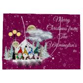 小妖精や小人カルテットクリスマス ラージペーパーバッグ (裏面)