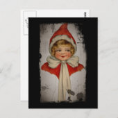 小妖精や小人ガールインアザレッドケープ ポストカード (正面/裏面)