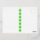 小妖精や小人ガールエレガントセントパトリックの日フローラサンシャイン 箔シーズンポストカード (裏面)