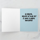 小妖精や小人ガールズベスティーズBFF誕生日グリーティングカード カード (内部)