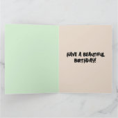 小妖精や小人ガールファンタジー夢の大きな誕生日カードのための カード (内部)