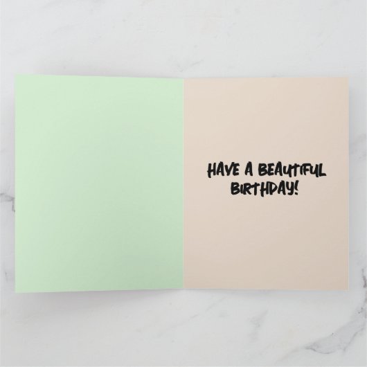 小妖精や小人ガールファンタジー夢の大きな誕生日カードのための カード (内部)