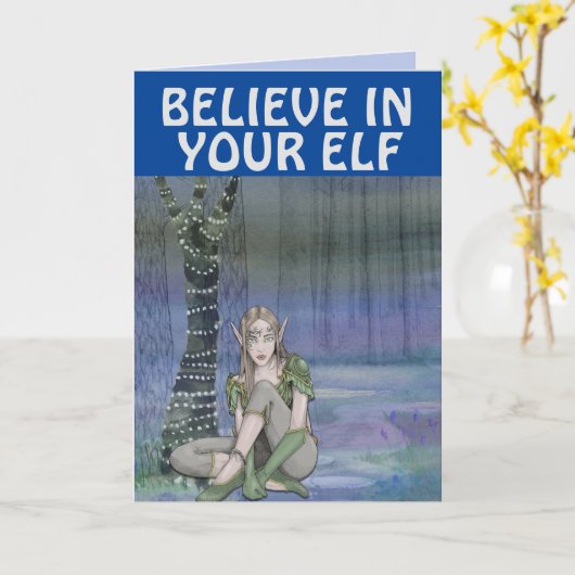 小妖精や小人ガールファンタジー誕生日カード カード