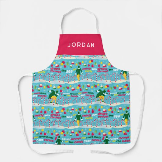 小妖精や小人キャンディーパターン エプロン (正面)