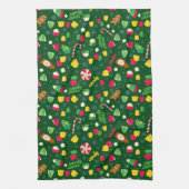 小妖精や小人キャンディーパターン キッチンタオル (縦)