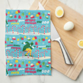 小妖精や小人キャンディーパターン キッチンタオル (四つ折り)