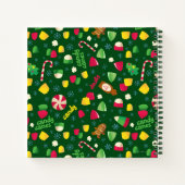 小妖精や小人キャンディーパターン ノートブック (裏面)