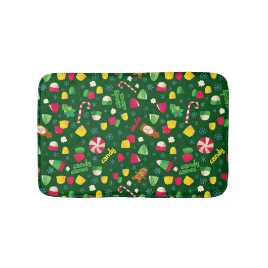 小妖精や小人キャンディーパターン バスマット (正面)