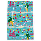 小妖精や小人キャンディーパターン ミディアムペーパーバッグ (正面)