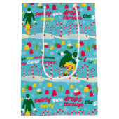 小妖精や小人キャンディーパターン ミディアムペーパーバッグ (裏面)