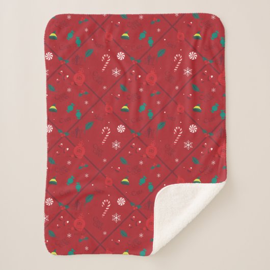 小妖精や小人キャンディ市松模様にパターン シェルパブランケット (正面)