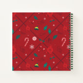 小妖精や小人キャンディ市松模様にパターン ノートブック (裏面)