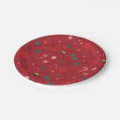 小妖精や小人キャンディ市松模様にパターン ペーパープレート (アングル)