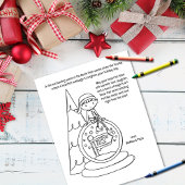 小妖精や小人クリスマスカラーリング&ゲーム活動 カード