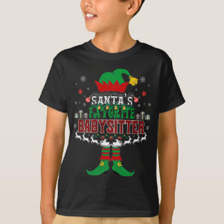 小妖精や小人クリスマスサンタズベビーシッターお気に入りの醜いセーター Tシャツ