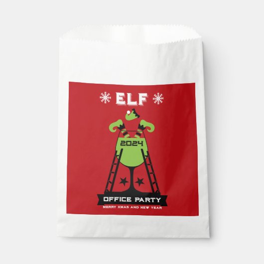 小妖精や小人クリスマスパーティー フェイバーバッグ (正面)